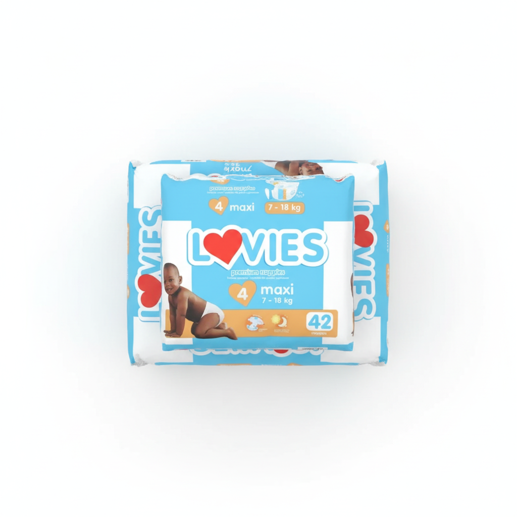 Lovies Triple Nappies Pack - Size 4 Maxi (3x42 = 126 Nappies)