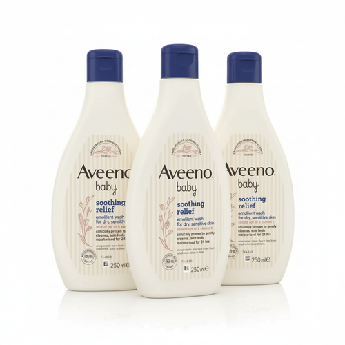 Aveeno Baby Soothing Relief Emollient Wash - Triple Pack (3x250ml)